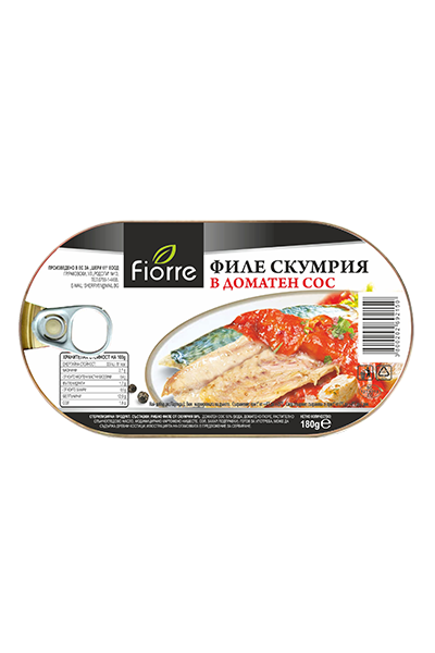 Филе Скумрия в доматен сос "Fiorre"180гр