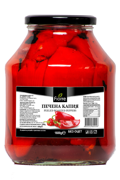 Печена капия без оцет "Fiorre" 1.680кг.